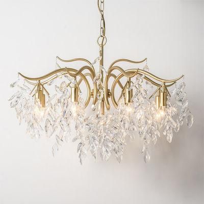 Chandelier Living Room Dining Room Lamp All Copper Crystal Lamp