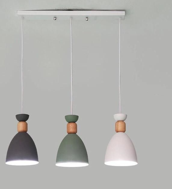 Nordic Personality Restaurant Three-Head Macaron Hanging Pendant Lamps