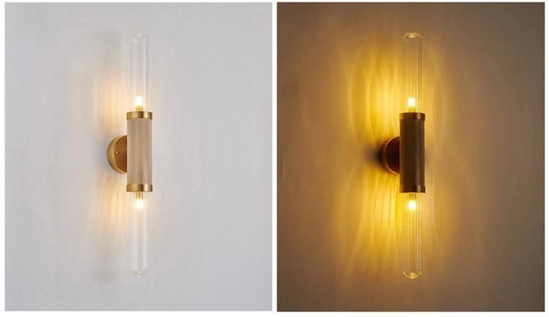 Double-Head Glass Wall Lamp / Corridor Aisle Stairwell Bedroom Bedside Decorative Wall Light
