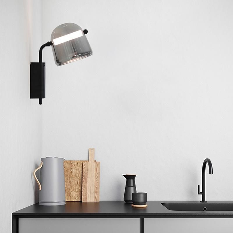 Creative Hotel Corridor Study Living Room Light Modern Simple Glass Bedroom Bedside Wall Lamp