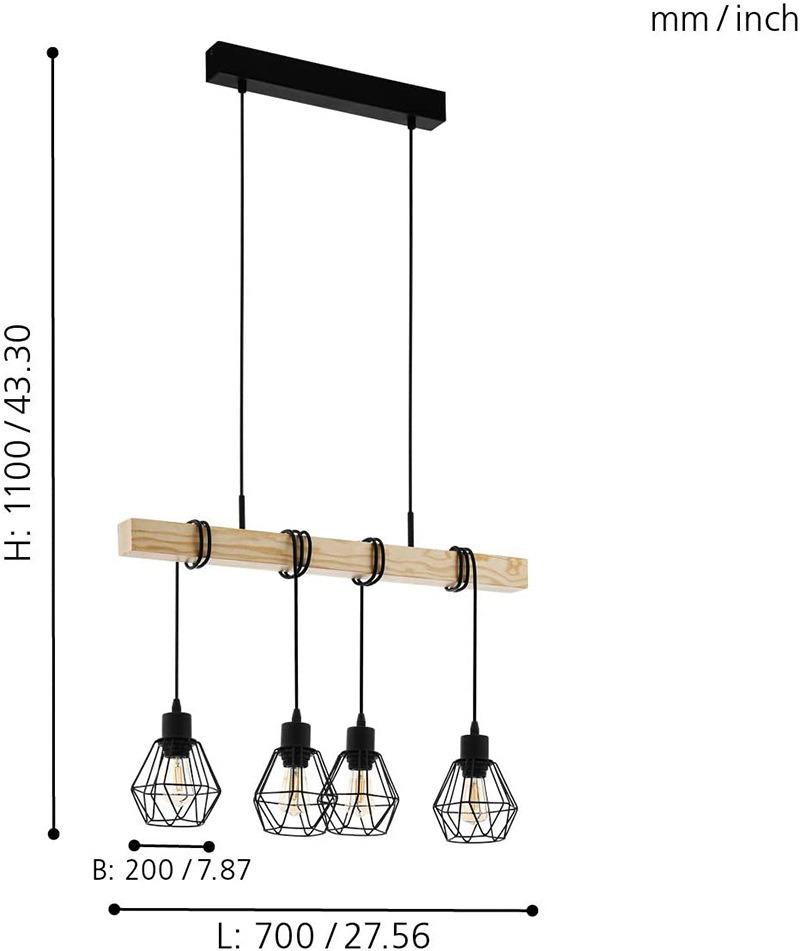 East Asian Wooden Frame Iron Lamp Indoor Living Room Dining Room Hanging Modern Chandelier