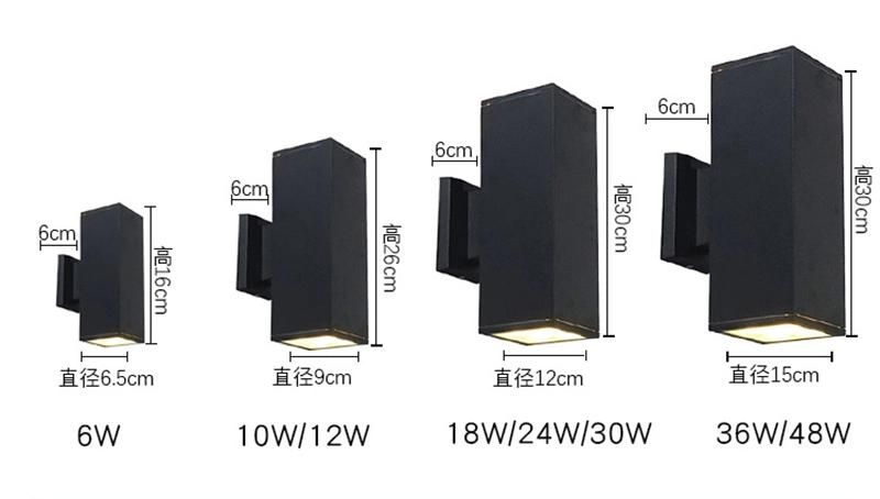 LED Outdoor Wall Light Industrial Indoor Lighting White Black Modern Rainproof