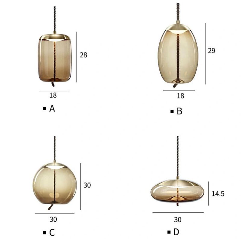 Modern Custom Transparent Glass Globe Pendant Light