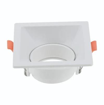 Square Commercial Concealed Lamp LED Downlight with PC Material GU10