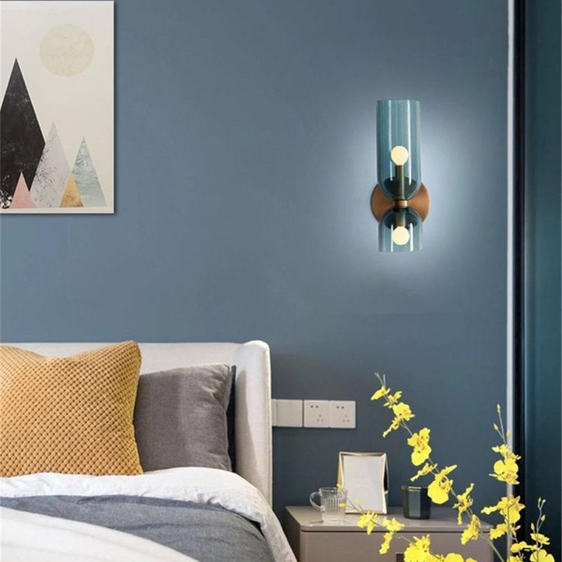 Bedroom Bedside Lamp Designer LED Wall Lamp Modern Simple Living Room Creative Glass Wall Llghts Fixtures