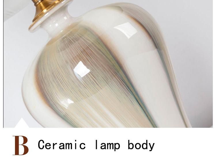 Chinese Ceramic Table Lamp, Decorative Table Lamp in Living Room and Bedroom Model Room, Ceramic Table Lamp.