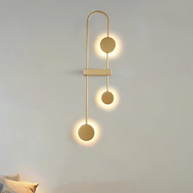 Nordic Black Wall Lamp Post-Modern Living Room Bedroom Decoration Lamp on Wall (WH-OR-118)
