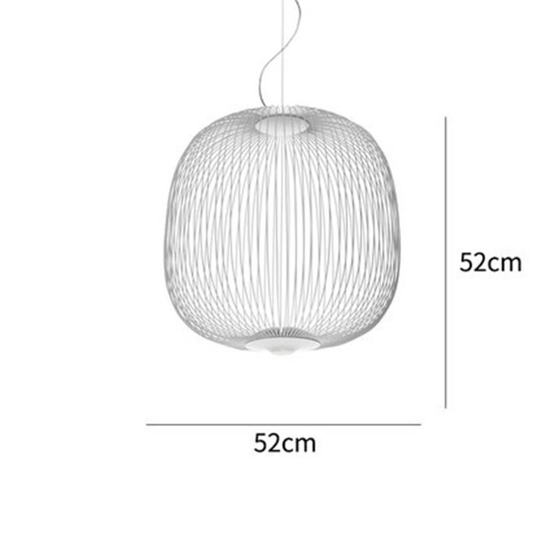 Foscarini Spokes Pendant Light 1/2 Iron Bird Cage Lamp Dining Room Kitchen Spokes Suspension Lamp (WH-AP-279)