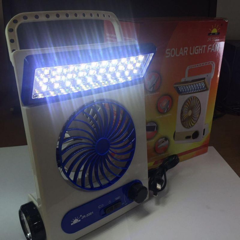 LED Table Lamp Portable Fan Solar Mini Fan