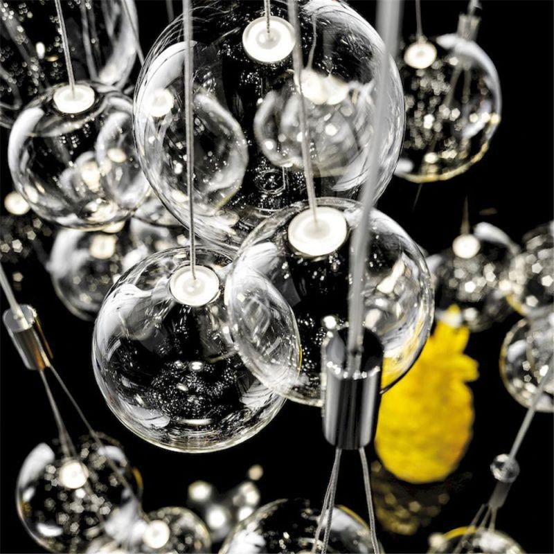 Modern Simple Pendant Lamp Living Room Staircase Home Decor Pendant Lights Creative Glass Ball Hanging Lights
