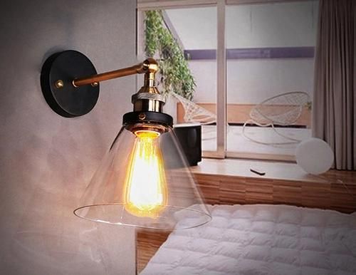 Simple Glass Wall Light for Bedroom Wall Lamp Indoor Wall Lights Interior