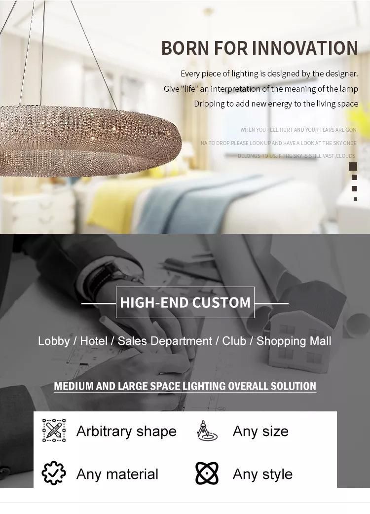 Contemporary Bestselling Hotel Decoration Luxury Modern Crystal Pendant Light