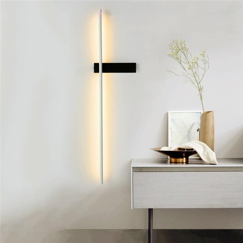 Nordic Designer Minimalist Long Strip Wall Lamp Living Room Hallway Art Creative Iron Line Wall Lights Bedroom Bathroom Lights