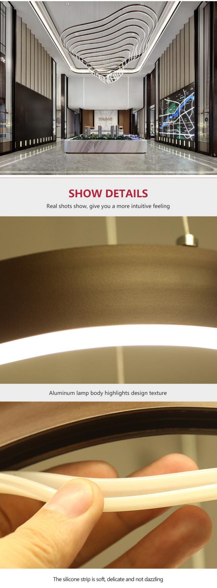 Mountain Lights Custom Project Luxury Staircase Banquet Hall Hotel Non-Standard LED Chandelier