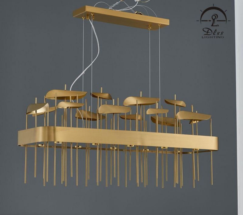 Home Gold LED Long Italy Indoor Bar Chandelier