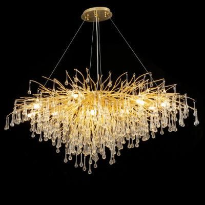 Contemporary Luxury Clear Crystal Chandelier Suitable for Living Room Modern Hotel Lobby