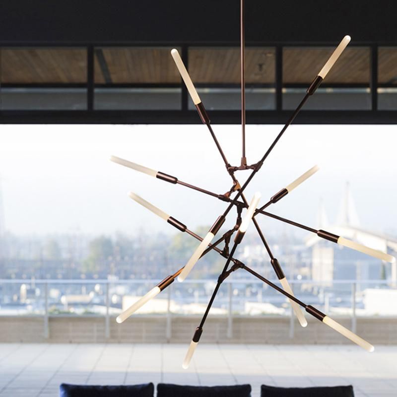 Nordic Living Room Chandelier Creative Dining Light Luxury Metal Pendant Lamp