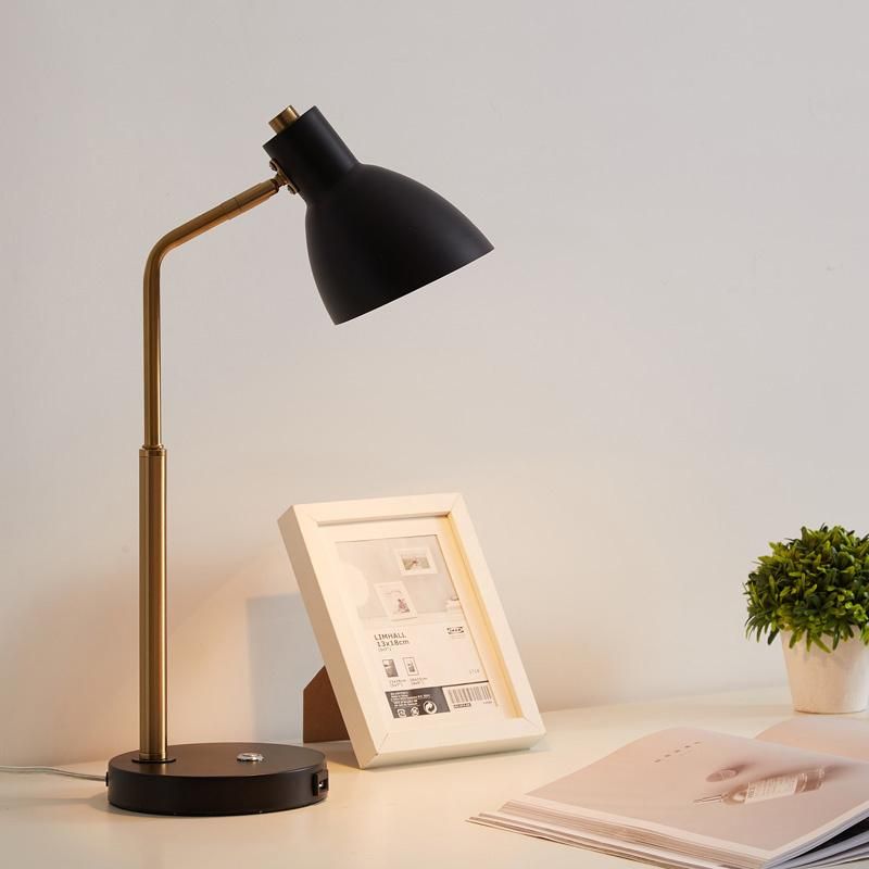Metal Classical Table Lamp Durable Desk Lamp Reading Light Office Lamp