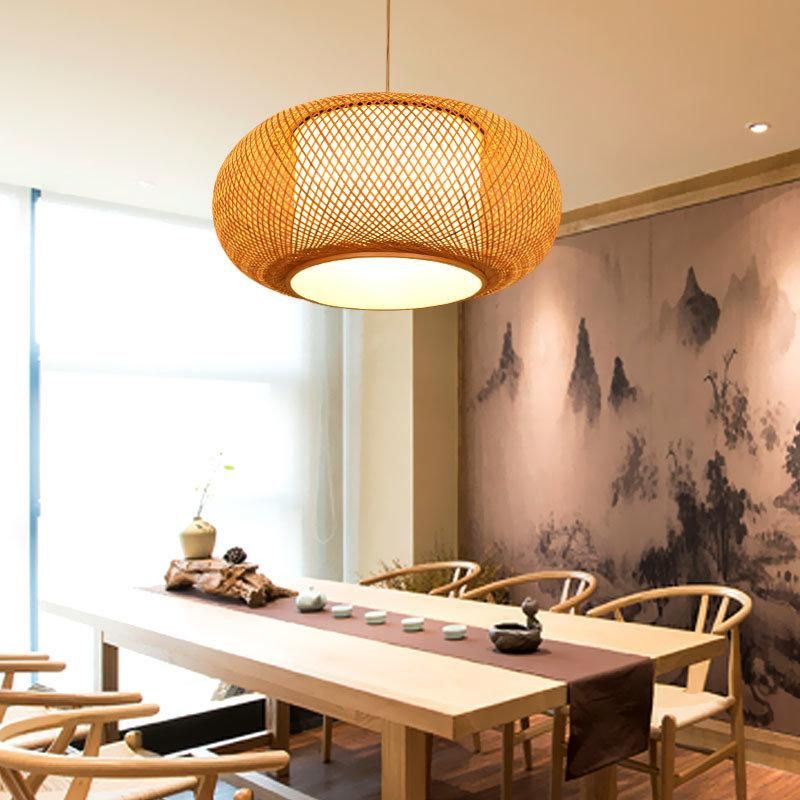 Vietnam Bamboo Weaving Bamboo Rattan Weaving Pendant Lamps Shape Lanterns Living Room Hotel Restaurant