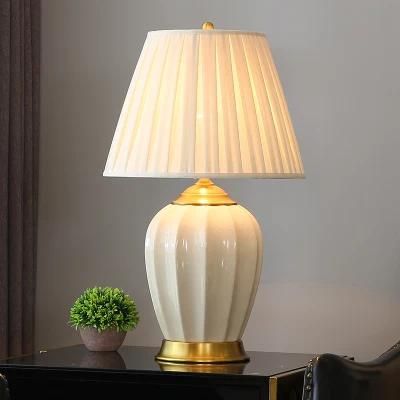 American Ceramic Desk Lamp Bedroom Household Simple Decorative Bedside Table Light