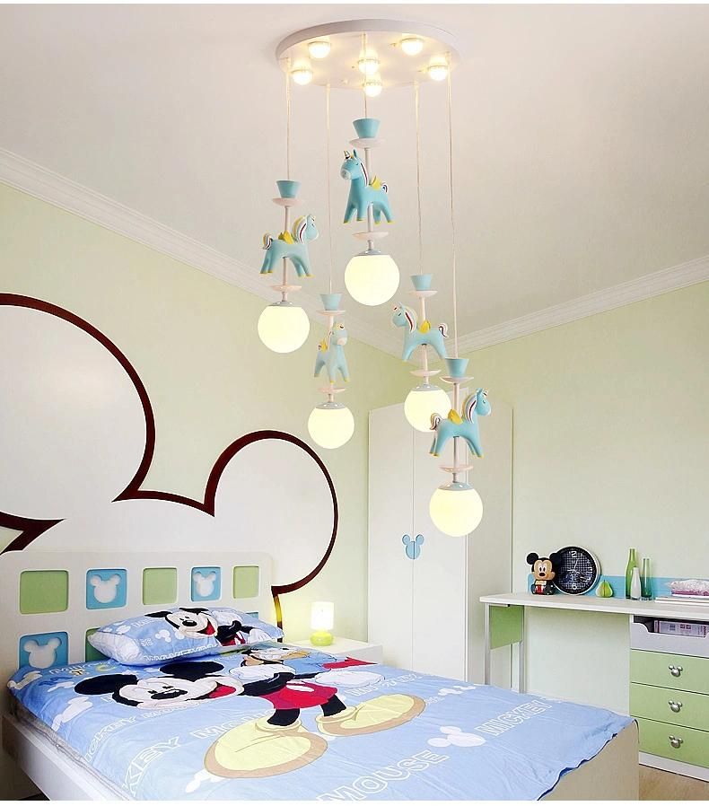 Children Bedroom Chandeliers Modern Ins Merry-Go-Round Boy Girl Room Chandelier (WH-MA-136)