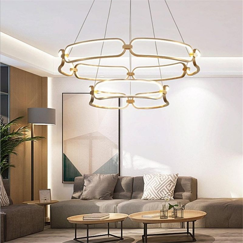 Modern Luxury LED Ceiling Chandelier Lighting Hanging Lights Ceiling Mounted Pendant Lamp for Living Room