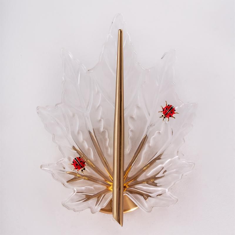 Nordic Modern Decorative Maple Leaf Design Glass LED Wall Lamp
