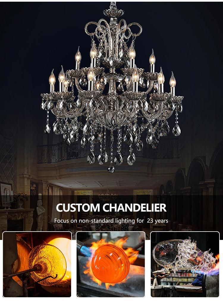 New Design Light Hotel Decorative Modern Luxury Custom Crystal LED Chandelier Lamp
