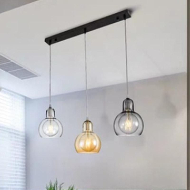 Simple Pendant Light Decorative Home Kitchen Huldaru Contemporary Sophisticated Smoked Glass Pendant (WH-AP-360)
