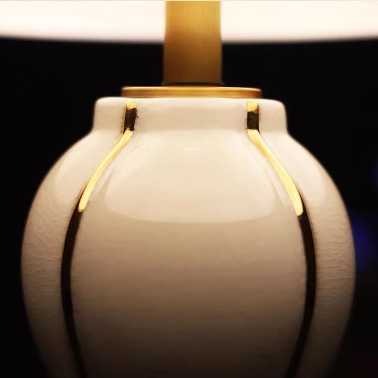 Super Large New Chinese Style Table Lamp Ceramic Ferro Art Decoration Designer Simple Copper Living Room Porch Townhouse