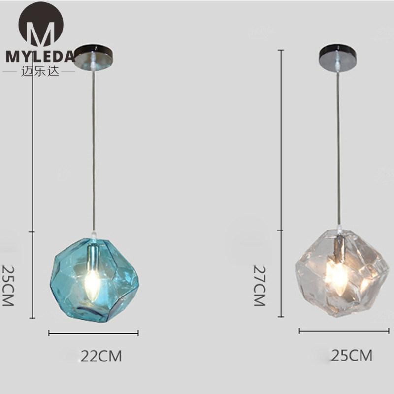 Indoor Bedroom Dining Room Modern Decoration Glass Stone Pendant Lamp