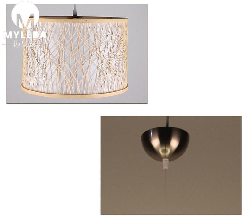 Retro Hotel Corridor Classic Wooden Cloth Cover Chandelier of Home