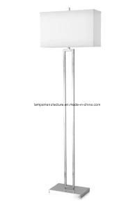 Quality Inn Hotel Metal Floor Lamp with Brush Nickel Finish