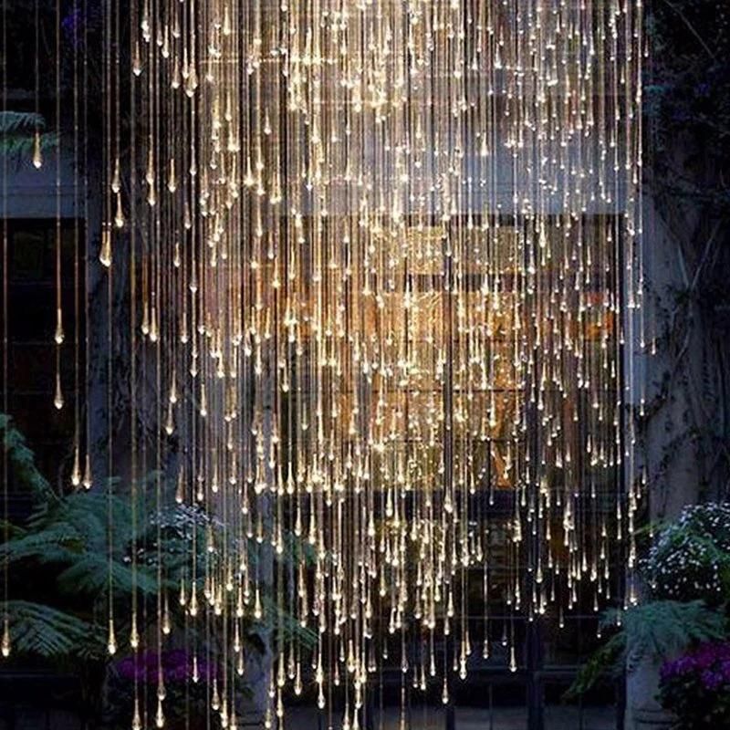 Hotel Project Crystal Glass Rain Drop Pendant Lighting