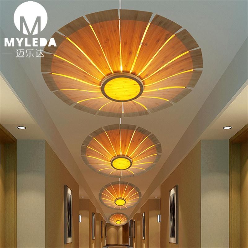 Restaurant Classical Wooden Design Lantern LED Pendant Light