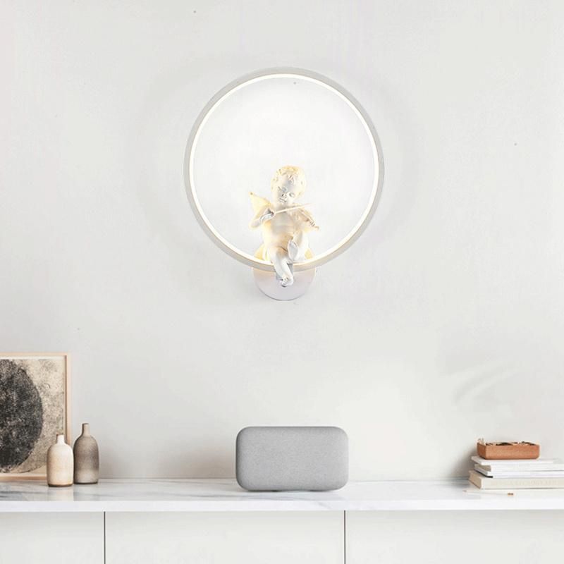 Round Angel Aluminum Decorative Interior Living Room Dining Room Angel Wall Lamp (WH-VR-18)