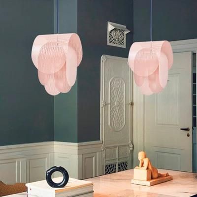 Nordic Pink Pendant Lamp Minimalist Design Lamp for Hotel Perforated Dining Room Cafe Bedroom Pendant Light (WH-AP-247)