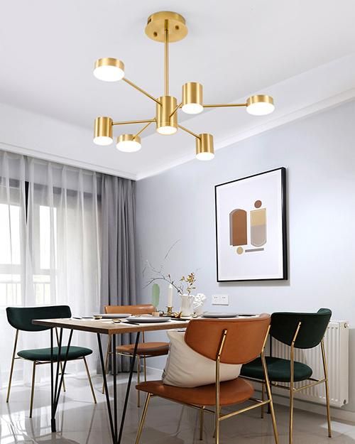 Modern Fashion Black Gold White LED Ceiling Suspended Chandelier Light