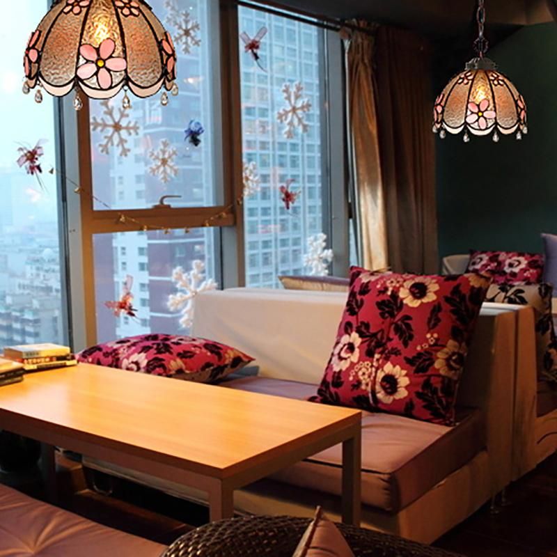 Tiffany Simple Balcony Bay Window Light LED Creative Small Pendant Lamp