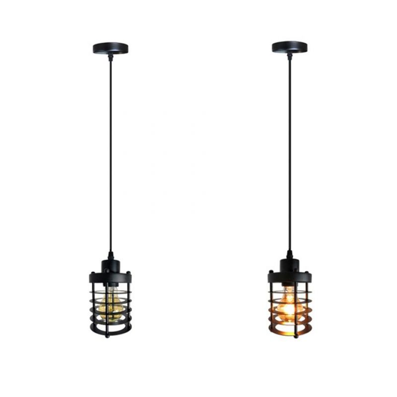 American Style Edison Pendent Lamp Single-Headed Bar Creative Retro Bedroom Circle Iron Pendent Lamp (WH-VP-118)