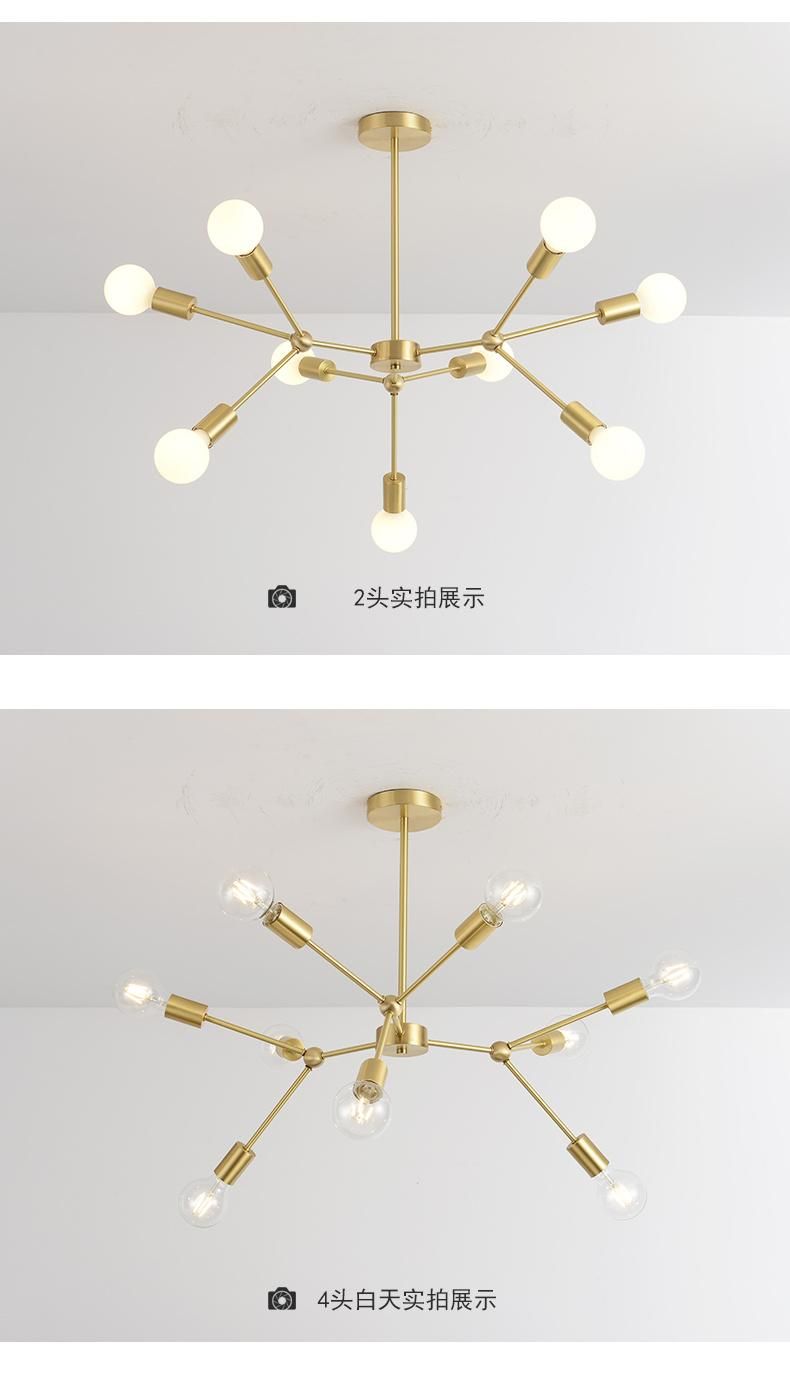 Home Industrial Lighting Living Bedroom Decorative Modern Pendant Lamps Fixtures Restaurant Dining Gold Pendant Lights