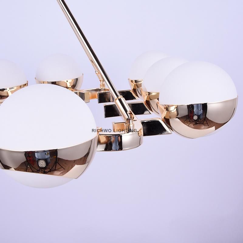Postmodern Guest Restaurant Personality Molecular Chandelier Creative Simple Fashion Glass Ball Lying Lamp Nordic Bar Round Lamp