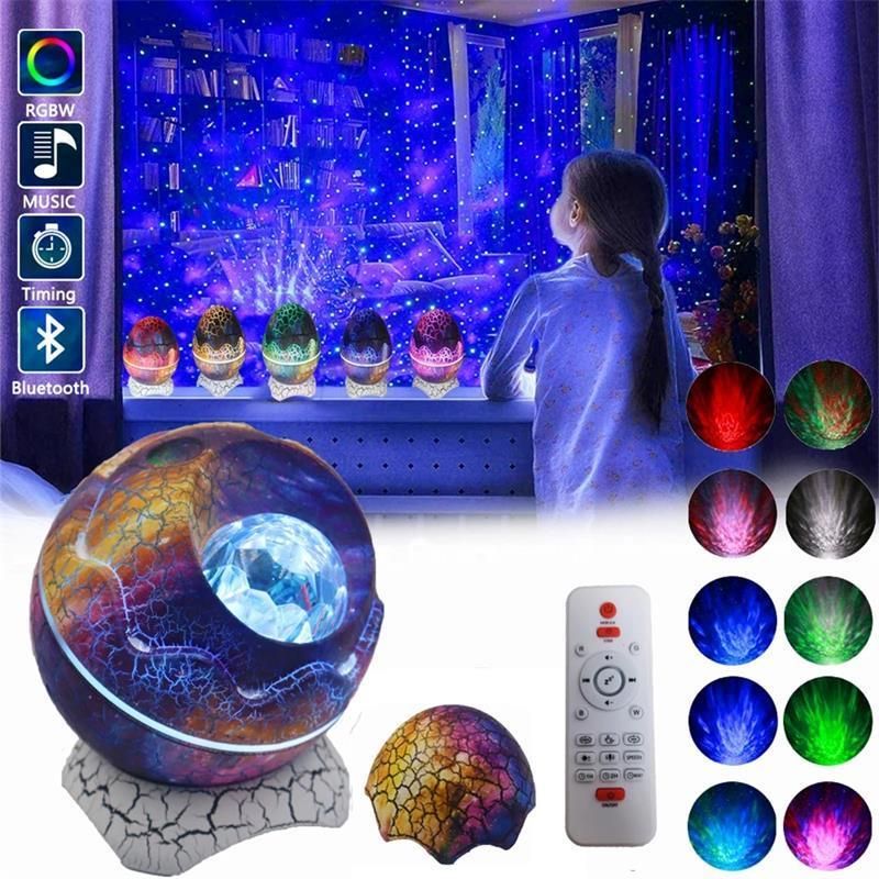 LED Dragon Egg Sky Lamp Galaxy Projection Lamp Bluetooth Music Table Lamp Atmosphere Decorative Children′ S Gift Lamp