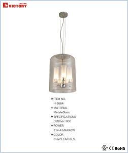 Sigle Clear Glass Chandelier Modern Simple Pendant Light