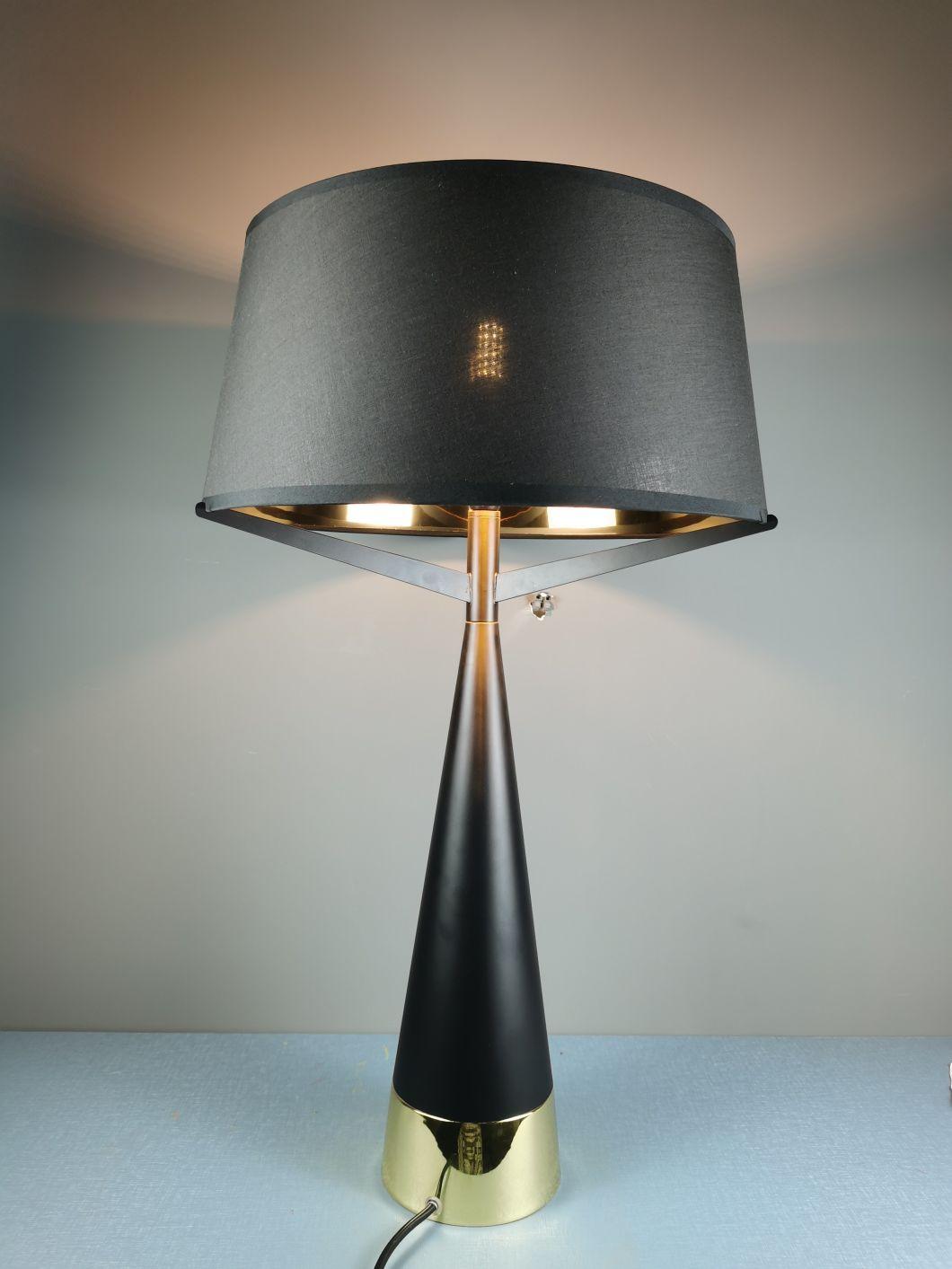 Hotel Club Room Table Lamp New Nordic Creative Bedroom Three-Pronged Vertical Cone Fabric Decoration Warm Floor Lamp