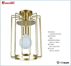Modern Simple Gold Metal and New Design Ceiling Lamp UL