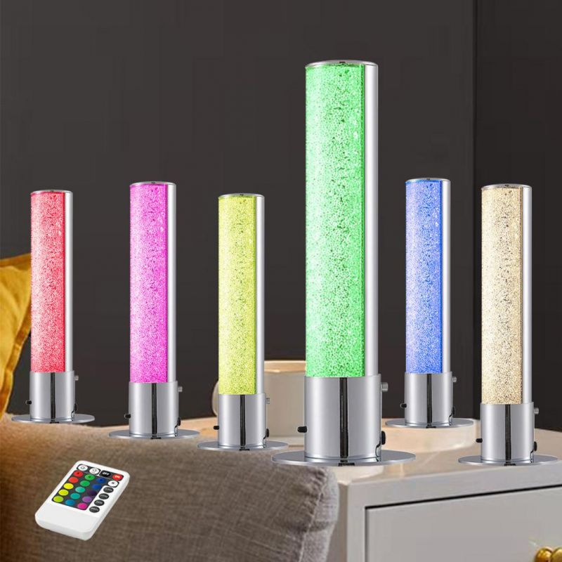 15 Years Guangdong Factory Yellow RGB Colorful Fashionable LED Metal Table Lamp with 24 Keys Remote Controller
