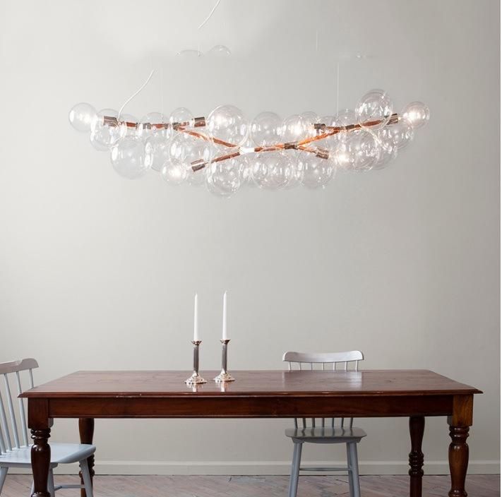 Clear Glass Bubble Decorative Ball Creative Pendant Light Haning Lamp