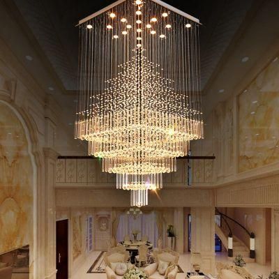 European Style Decorative Exhibition Hotel Stair Custom Project Crystal Chandelier Lamp