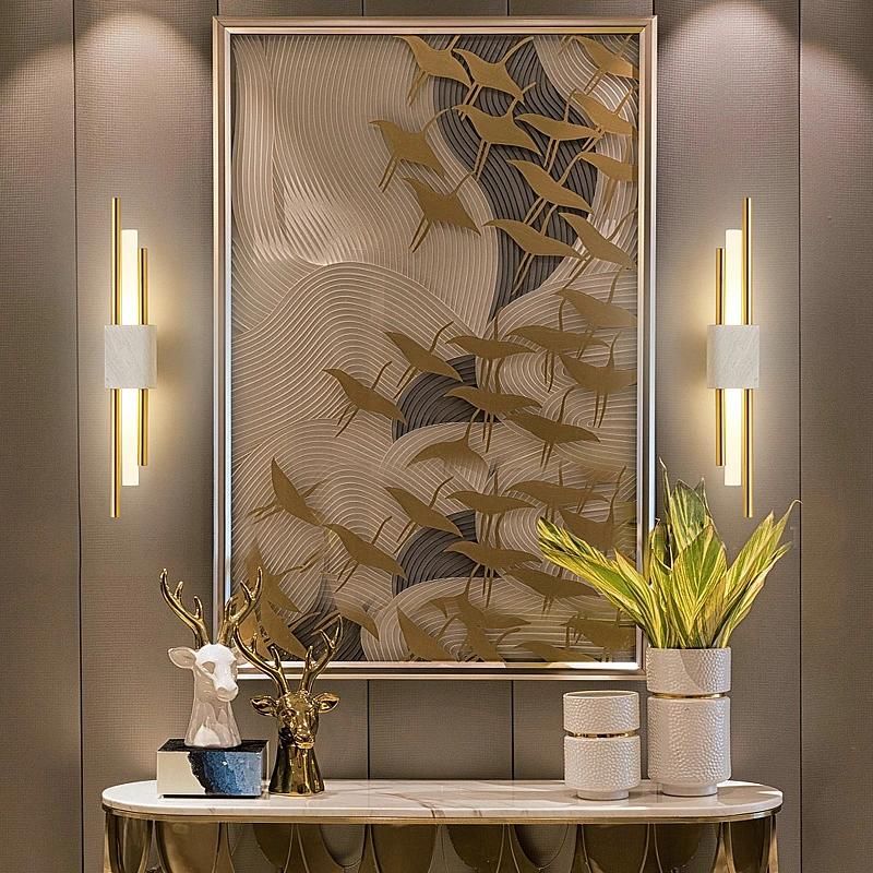 Marble Wall Lamp Modern LED Wall Lamps for Living Room Bedroom Loft Decor Home Bedside Wall Light (WH-OR-103)